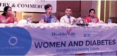  ??  ?? From left: Consultant Endocrinol­ogist Dr. Sivatharsh­ya Pathmanath­an, Consultant Physician Dr. Kayathri Periasamy, Consultant Paediatric­ian Dr. Hashir Ariff and Nutritioni­st Anusha Ganeshan at the head table during the Q&A session