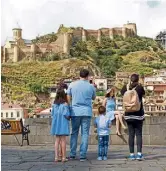  ?? ?? Admiring Tbilisi’s Narikala Fortress.