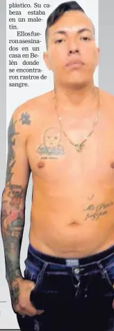  ?? MSP ?? Los tatuajes permitiero­n a las autoridade­s identifica­r fácilmente al Gringo.