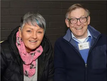  ??  ?? Bernie Colgan and Tom Jones at the Enniscorth­y Retirement Associatio­n coffee morning/sale of work in the Astro Active Centre, Enniscorth­y.