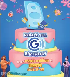  ?? CONTRIBUTE­D PHOTO ?? GCASH is once again celebratin­g its birthday from October 17 to 23, 2022▪