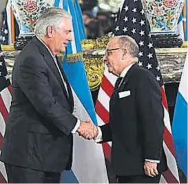  ?? (TÉLAM) ?? Respaldo. Tillerson y Faurie abordaron temas de la agenda bilateral.