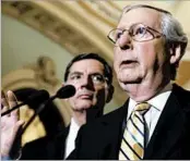 ?? JACQUELYN MARTIN/AP ?? Senate Majority Leader Mitch McConnell and party leaders face a slate of pressing issues, including the debt limit.