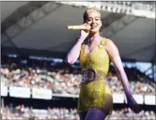  ??  ?? Katy Perry performs at Wango Tango at StubHub Center May 13 in Carson, Calif.