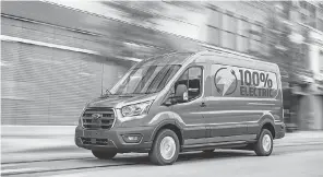  ?? PROVIDED BY FORD MOTOR COMPANY ?? Prices for the 2022 Ford E- Transit electric commercial vehicle will start at $ 45,000.