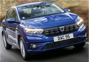  ??  ?? Reasons to be cheap and cheerful...the Dacia Sandero is king of the road