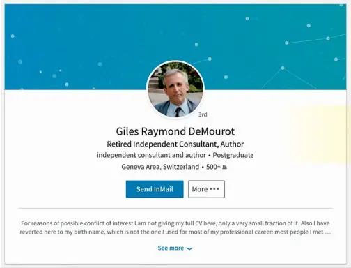  ??  ?? LINKED OUT: Demourot frequently battled Russian trolls on Linkedin until the site suspended his account. He was later reinstated.