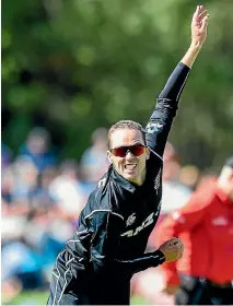  ?? PHOTOSPORT ?? Legspinner Todd Astle has delivered with bat and ball for New Zealand in the ODI series against the West Indies.