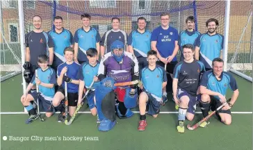  ??  ?? Bangor CIty men’s hockey team