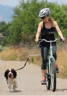 ?? Leash Buddy Dog Bike Leash retails at US$79.99 (S$108.95) and is available at amazon.com. Shipping rates apply. Find out more at leashbuddy.com. ??