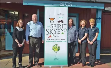  ?? Photograph: Sara Bain. ?? Aros marketing o cer Ruth Meekings; Aros managing director Donald MacDonald; Spirit of Skye festival producer Pam Allan; Fional MacIntyre, Talisker brand home manager; and Talisker brand home lead Lesley Taylor.