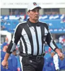  ?? RICH BARNES/AP ?? Gene Steratore worked Sunday’s Patriots-Bills game.