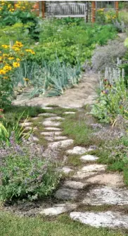  ??  ?? Pathways can be simple steppingst­ones that reflect the environmen­t.