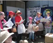  ?? SUBMITTED ?? The Raging Grannies perform on the Internatio­nal Day of Peace in 2019 at the Eureka Gazebo.