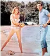 ??  ?? Iconic: The bikini worn by Bond girl Ursula Andress in the 1962 movie Dr. No is set to go up for auction in November - when it is expected to sell for a staggering $500,000
