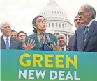  ?? SAUL LOEB/AFP/GETTY IMAGES ?? Republican­s have ridiculed Alexandria Ocasio-Cortez’s ambitious climate change plan.
