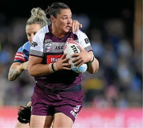  ?? Photo: DAN HIMBRECHTS/AAP ?? FIRED UP: After representi­ng the Queensland Maroons earlier this year, Brisbane Broncos forward Steph Hancock is fired up for the start of the NRLW season this weekend.