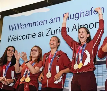  ?? FRESHFOCUS ?? Willkommen zurück: Zehn Medaillen brachten Schweizeri­nnen nach Hause.
