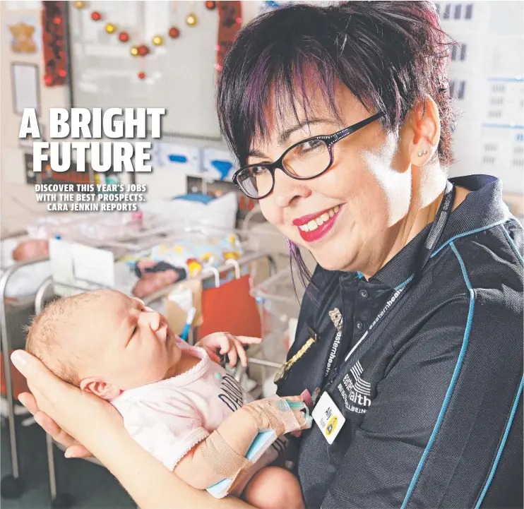  ??  ?? FULFILLING HER DREAM: Neonatal nurse Ally Blackburn says she enjoys being able to help the whole family, not just the babies in her care. Picture: NORM OORLOFF