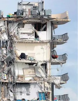  ?? FILE ?? The June 24 collapse of the oceanfront Champlain Towers South condo in Surfside sparked debate about condo laws.