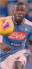  ?? ALFATER ?? Kalidou Koulibaly 29 anni, sesta stagione in azzurro