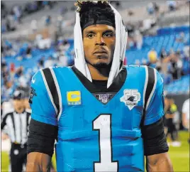  ?? Mike Mccarn The Associated Press ?? The Panthers have granted longtime starter Cam Newton, the league’s 2015 MVP, permission to seek a trade, most likely signaling the end of his Carolina career.