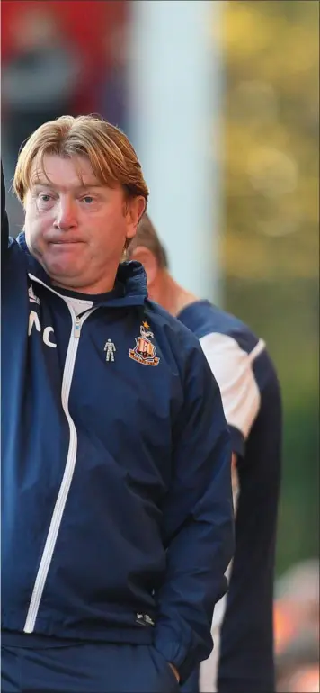  ??  ?? Stuart McCall was sacked by Bradford last season but has found his feet at League One side Irons