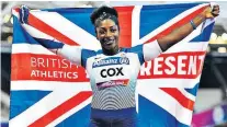  ??  ?? National pride: Kadeena Cox left her rivals almost out of sight to win gold in the T38 400m