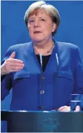  ??  ?? German Chancellor Angela Merkel