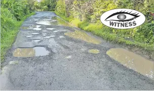 ?? Picture: SUPPLIED ?? This deteriorat­ing road condition along Nakauvadra Rd in Delainaves­i, Lami needs to be fixed.