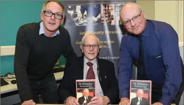  ??  ?? Author Ted Greene wth his sons Ben and Brian at Ted’s Book Launch. The book is available for sale at Arrow Tours and Waterstone­s in Scotch Hall.