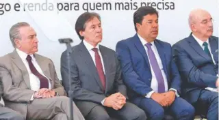  ?? ANTONIO CRUZ/ AGÊNCIA BRASIL ?? Michel Temer recebeu ministros no lançamento do Programa Progredir, onde voltou a falar bem do país