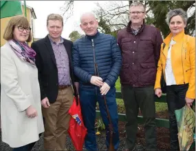  ??  ?? Kate Herlihy, Tom Galvin, Michael Brosnan with John and Annette Galvin at the ceremony in Gortatlea on Sunday.