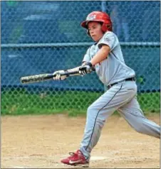  ?? Photo by John Gleeson ?? Emilio Pallante gets his at on the ball for the Northampto­n U-11 allstars which bested Warwick in back-to-back battles to win districts.