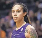  ?? ROSS D. FRANKLIN/ AP ?? Mercury center Brittney Griner has been detained by Russia for 88 days.