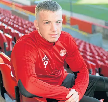  ??  ?? Lewis Ferguson has tied himself to Aberdeen until 2022 after signing a contract extension.