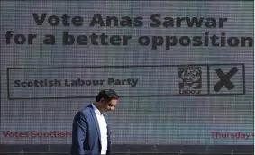  ??  ?? Anas Sarwar’s chances of becoming First Minister after the next election look slim