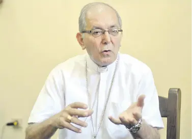  ?? ?? El arzobispo emérito de Asunción, monseñor Edmundo Valenzuela, pide dejar de lado la eterna pelea entre los políticos.