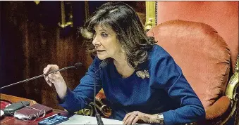 ??  ?? Incarico La presidente del Senato, Elisabetta Casellati; in alto, il capo dello Stato, Sergio Mattarella