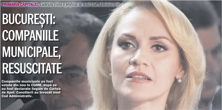  ?? FOTO: SHUTTERSTO­CK ?? Gabriela Firea a obținut înființare­a companiilo­r municipale.