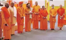  ?? Supplied ?? SOME of the spiritual heads and leaders of the religious organisati­ons who launched the Sannyasa Spiritual Council of South Africa. |