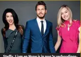  ??  ?? Steffy, Liam en Hope is in nog ’n verhouding­sdriehoek vasgevang.