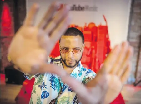  ?? TIJANA MARTIN, THE CANADIAN PRESS ?? Director X at Monday’s official Canadian launch of Youtube Music at the Aperture Room in Toronto.