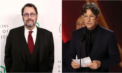  ?? ?? ‘What kind of person thinks that what’s going on now in Gaza is acceptable?’ … Tony Kushner and Jonathan Glazer. Composite: Getty Images