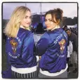  ??  ?? Emily Field
(left) and Sophie Simmons rock matching Outside Lands bison jackets at the festival.