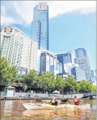  ?? STEVE MACNAULL PHOTO ?? Kayak Melbourne will take you out for a paddle on the Yarra River right through the city centre.