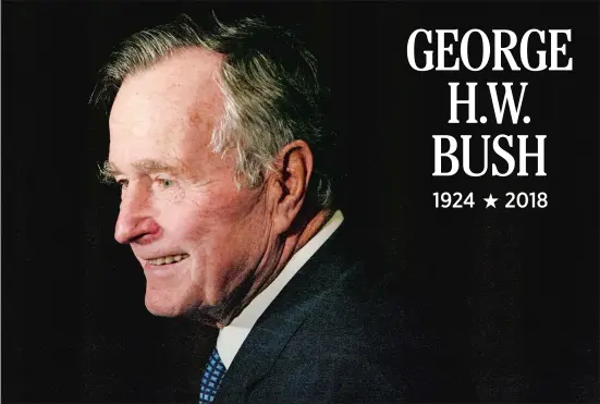  ?? MATT SAYLES/AP PHOTO ?? Former President George H.W. Bush, seen Feb. 6, 2007, died Friday at age 94. Additional coverage, A3, A7, E5