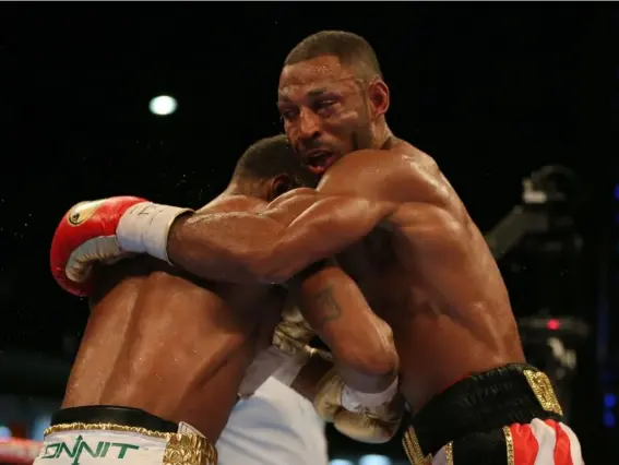  ??  ?? Kell Brook sustained the injury in the seventh round of the defeat (Getty)