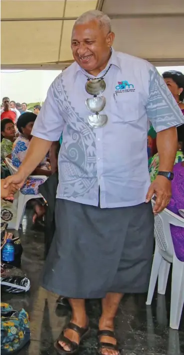  ??  ?? Prime Minister Voreqe Bainimaram­a