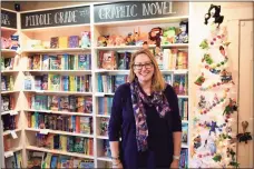  ?? Alexander Soule/Hearst Connecticu­t Media ?? River Bend Bookshop owner Meghan Haydn at the retailer’s second location at 161 Park Road in West Hartford.